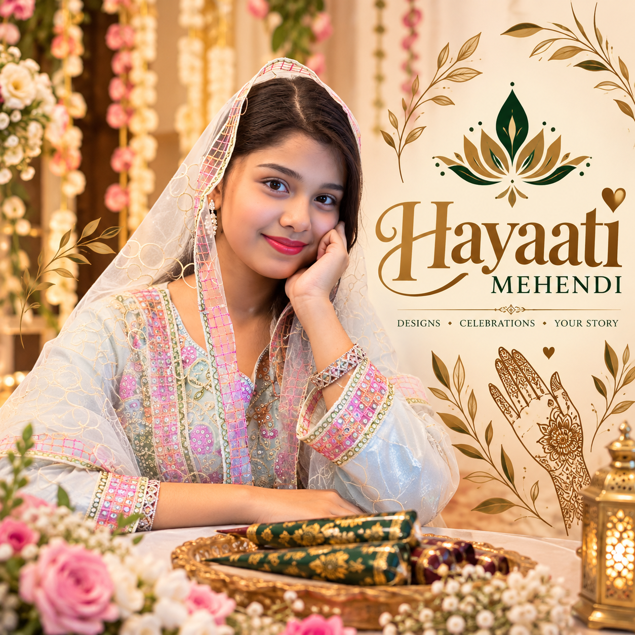 Aliya Khan, Founder & Principal Henna Artist at Hayaati Mehendi Studio